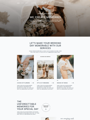 Webbdesign för bröllopsarrangör