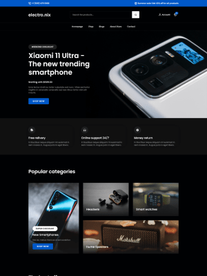 Webbdesign för elektronikbutik