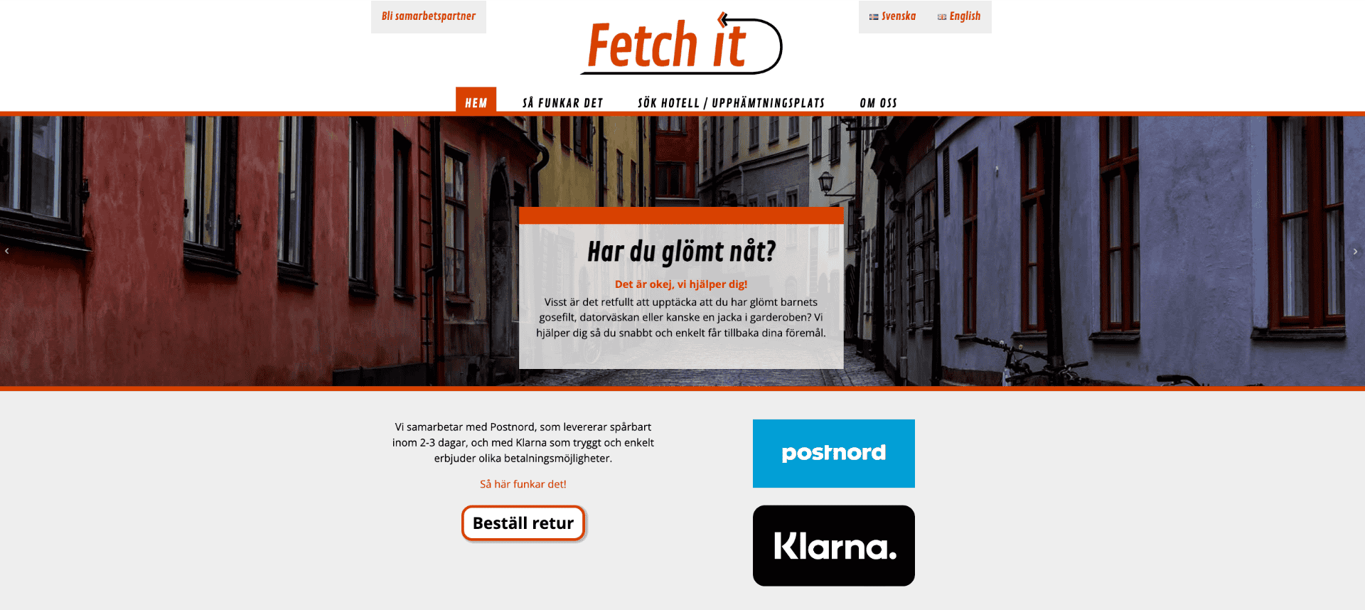 Fetch it är en avancerad webblösning som är integrerad med Postnords api:er.