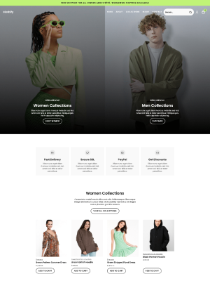 Webbdesign för klädbutik