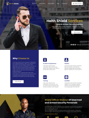 Webbdesign för säkerhetsfirma